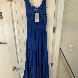 Elegant Blue Maxi Dress